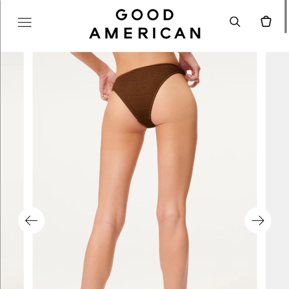 GOOD AMERICAN ALWAYS FITS BETTER CHEEKY 00/0 MOCHA - Picture 1 of 8